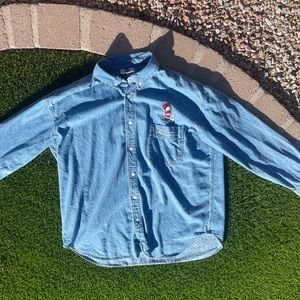VINTAGE Denim Cat In The Hat Jacket